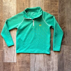 Masters Kids Tech Golf 1/4 Quarter Zip small Long Sleeve Pullover Green Youth